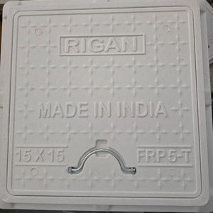 Tapa de Alcantarilla Cuadrada Negra de FRP de 24x24 para Seguridad Vial, Resistente a la Corrosión, para Inspección Química, Cubierta de Tanque para Carreteras - Product Image 1