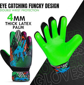 Gants de gardien de but de football en cuir respirant pour l'extérieur, disponibles dans toutes les couleurs, avec double protection du poignet - Product Image 5