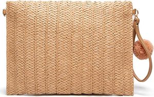 Sac fourre-tout en paille pour femmes grande capacité Shopping fourre-tout bohème sac à bandoulière voyage sac de plage avec doublure OEM - Product Image 3