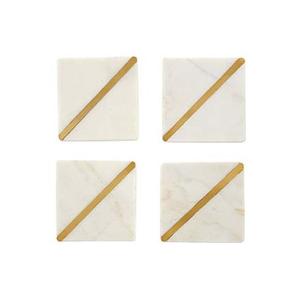 Sous-verre en marbre tendance avec forme ronde pour la maison et la cuisine sous-verres en laiton et en marbre de bonne qualité fabrication en gros - Product Image 5