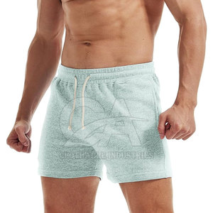 Short de survêtement pour hommes en tissu éponge de coton doux évacuant l'humidité Short de survêtement pour hommes brodé sur mesure - Product Image 2