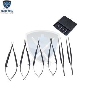 Juego de Microcirugía Premium con Portaagujas Micro y Pinzas Micro Acland para Neurocirugía Microvascular y Plástica - Product Image 1