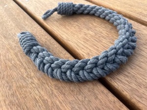 Handmade Gray Cotton Curtain Holdback Braided Rope <b>Tieback</b> Rustic Window Decor - Product Image 4