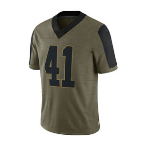 Conjuntos de Camisetas de Fútbol Americano Personalizadas para Hombre al por Mayor, de Alta Calidad, Transpirables, Bordadas, de Poliéster con Transferencia de Calor, con Nombre y Malla Impresa - Product Image 2