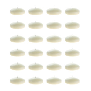 CGA075-I - 3 <b>Floating</b> Disc Candles - Ivory [Bulk Pack - 24pcs] - Product Image 1