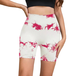 Short de yoga Fitness taille haute pour femme Butt-Lifting Haute élasticité Évacuation de l'humidité et respirant Gym Sportswear Motif solide - Product Image 1