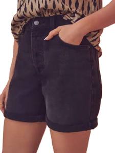 <b>Women's</b> Plus Size 100% Cotton Denim <b>Jean</b> Shorts Custom Streetwear Half Pants Breathable Workwear with Side Pockets Comfort - Product Image 6