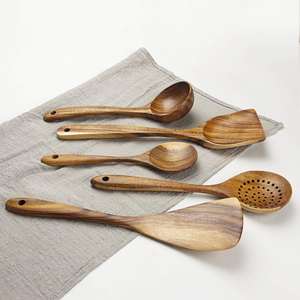 Juego de espátulas de madera modernas, cucharas antiadherentes para cocina, vajilla, juego de vajilla - Product Image 4