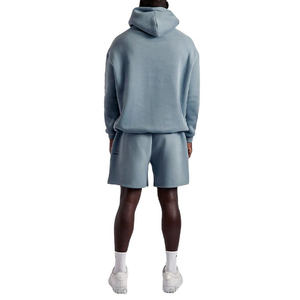 Conjunto de Sudadera con Capucha y Pantalones Cortos de Felpa Personalizados para Hombre, Traje de Dos Piezas, Ropa Deportiva Informal, Chándal con Logotipo, Ropa de Gimnasio, Ropa Deportiva de Verano - Product Image 3