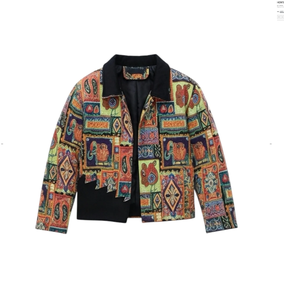 Veste unisexe décontractée légère de style streetwear avec impression d'art numérique abstrait, personnalisable sur mesure - Product Image 1