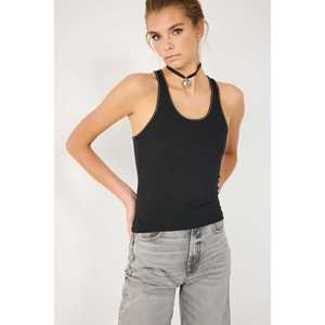 Blusa Casual de Manga Corta con Cuello Redondo y Logotipo Frontal, 220g de Algodón - Product Image 1