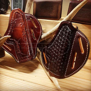 ซองหนังใส่ปืนแฮนด์เมดตะกร้าสานมือสไตล์แพนเค้ก - Product Image 6