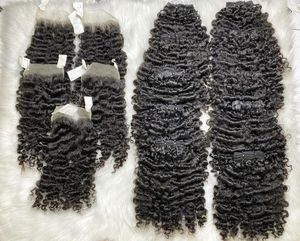 Vente en gros d'extensions de cheveux humains vierges vietnamiens Remy naturels non transformés 100% Machine à boucles birmane Double trame douce crépue - Product Image 1