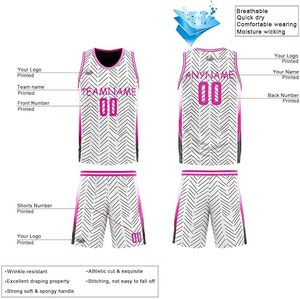 Uniforme de basket-ball réversible personnalisé de haute qualité, unisexe, motif 3D, sans manches, respirant, à séchage rapide, t-shirt athlétique personnalisé - Product Image 4