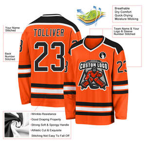 Sportswear Manufacturer Ice Hockey Jerseys Breathable Mesh Lightweight Polyester Performance Team Uniform Private <b>Label</b> - Product Image 5
