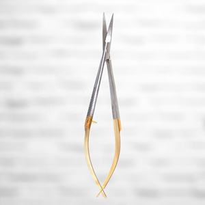 Micro-ciseaux de microchirurgie en carbure de tungstène 12 cm Castroviejo, acier inoxydable allemand, micro-ciseaux à ressort à action rapide - Product Image 3