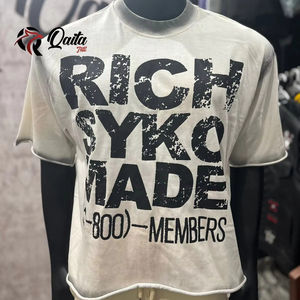 T-shirts surdimensionnés en coton délavé à l'acide T-shirts pour hommes Boxy Plain T-shirt Vintage graphique personnalisé t-shirts à impression personnalisée pour hommes - Product Image 1