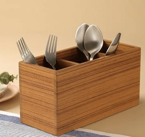 Elegantes juegos de cubiertos con caja de madera para el hogar, Hotel, restaurante, cucharas de mesa, soporte para mesa de comedor, cajas de pañuelos multifuncionales - Product Image 4