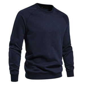 2024 nuevas sudaderas de algodón liso para hombres, sudaderas cálidas de lana de manga larga para hombres, sudaderas de Color sólido para hombres - Product Image 2