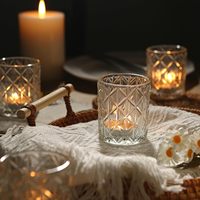 Porte-bougies en verre en gros, centres de table, bougies chauffe-plat, décorations de mariage, de Noël et de fêtes, fournitures en gros, résistant à la chaleur