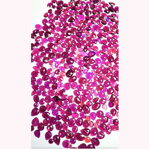 404 pièces de grenat Rhodolite naturel 10mm à 15mm poire cabochon fantaisie 750 Cts Lot Iroc ventes qualité Rosecut dos plat pierre précieuse - Product Image 4