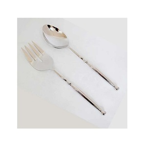 Servidor de ensaladas de acero inoxidable de lujo, conjunto de cubiertos con mango Circular y figura de ocho diseños hechos a mano, gran oferta - Product Image 6