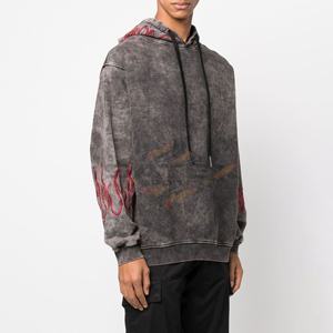 Sudadera con Capucha Unisex de Invierno con Lavado Ácido, Diseño Urbano Retro, Patrón Sólido, Bordado de Alta Calidad, Teñido Liso, MOQ Bajo - Product Image 5