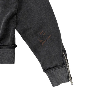 Nouveau Hoodie Unisexe d'Hiver Oversize en Coton 100% Épais avec Fermeture Éclair Intégrale, Effet Délavé Acide, Brodé et Personnalisé, en Polaire Numérique - Product Image 6