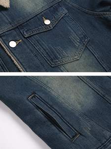 Veste en jean zippée personnalisée et respirante de qualité supérieure pour hommes Vestes en jean de qualité supérieure pour hommes - Product Image 5