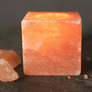 Lampe à sel de l'Himalaya sculptée de style nautique, porte-bougie, décoration d'intérieur, artisanat naturel haut de gamme - Product Image 2