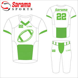 Uniformes de verano disponibles OEM, ropa deportiva de fútbol americano de sarga transpirable con estampado personalizado de talla grande - Product Image 3