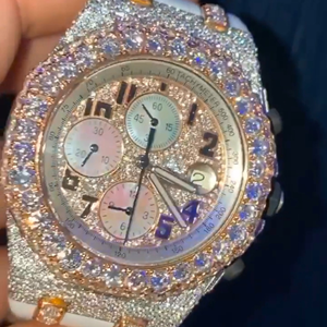 นาฬิกาสแตนเลสสุดทึ่งพร้อมเคสทรงสี่เหลี่ยมทำจากเพชรโมอิสใส VVS เพื่ออัปเกรดสไตล์ของคุณ - Product Image 3