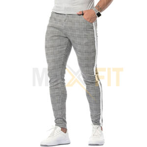 Nouveaux hommes décontracté Plaid pantalon automne maigre élastique mâle pantalon classique piste bas vêtements mode sport Joggers - Product Image 1