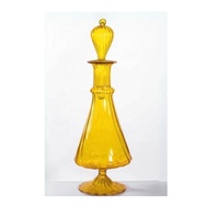 Bouteille de parfum en verre ornée et délicate faite à la main avec bouteille de parfum Decenter en verre doré doré meilleur cadeau pour la décoration des hommes et des femmes