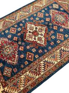 Haute qualité afghan 8x10 tapis persan bleu rouge coupe Pile laine à la main abstrait brodé tapis pour salon - Product Image 4