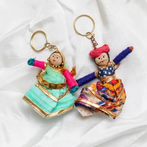 Venta al por mayor de llavero de marionetas, recuerdo de boda indio, regalo para niños, recuerdo de cumpleaños, recuerdo de Acción de Gracias, regalos para invitados, llavero Boho - Product Image 2
