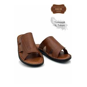 Venta al por mayor 8-Pack de toboganes deportivos de cuero genuino para hombres totalmente abiertos para velcro frontal - Product Image 3