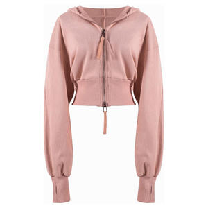 Sudadera con capucha recortada personalizada para mujer, sudadera con opciones de logotipo personalizado, ropa de calle cómoda de moda y top de gimnasio - Product Image 1