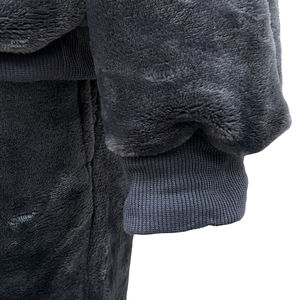 Venta caliente personalizado 100% algodón corte crudo dobladillo borde Sudadera con capucha Puff estampado pantalón hombres chándal apilado acampanado hombres Jogger conjuntos - Product Image 4