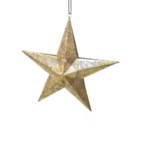 Christmas <b>Hanging</b> <b>Star</b> Attractive Structed Metal Gold Finished Home Hotel Christmas Decoration <b>Hanging</b> Festival Decor Ornaments - Product Image 1