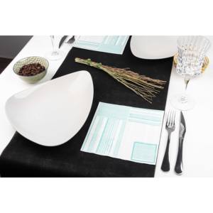 Servilletas con Estampado Campos en Color Aguamarina, 40x40cm, Bambutex Natural, 600 Unidades, B2B - Product Image 3