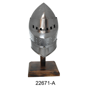 Iron Decorative Armor Greek Helmet Knight Solid Iron Helmet Polished Plated Vintage Iron Helmet With Brass Enamel - Product Image 3