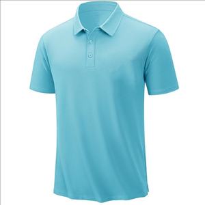 Chemises à manches courtes pour hommes en polyester/coton, personnalisées, brodées, respirantes, anti-froissement, séchage rapide, vente en gros - Product Image 6