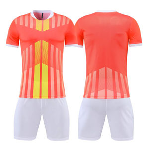 Conjunto de camiseta de fútbol para mujeres y hombres, uniforme de fútbol, kit para niños, camiseta de entrenamiento de fútbol, pantalones cortos, ropa deportiva a rayas, uniforme de fútbol - Product Image 3