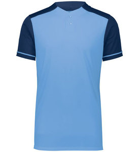 2025 nuevo estilo de béisbol de partido desgaste en blanco sólido mangas de contraste logotipos personalizados dos botones Softball camisetas de béisbol para hombres - Product Image 3