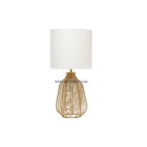 Dernière conception de lampes éclaircissantes en rotin jute grande taille Vintage Top vente fait à la main mariage et décoration intérieure lumières lampe de chevet - Product Image 1
