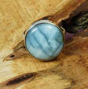 Peruvian Blue Opal <b>925</b> <b>925</b> <b>Sterling</b> <b>Silver</b> <b>Ring</b> for Women Gift for her - Product Image 4