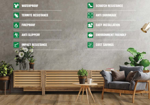 Revêtement de sol rigide Spc de haute qualité 4mm/5mm/6mm/7mm/8mm avec verrouillage par clic Carreaux en plastique imperméables Planche de vinyle Revêtement de sol Spc - Product Image 2