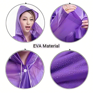 Veste de pluie légère à capuche pour homme, imperméable et respirante, coupe-vent écologique, randonnée en montagne, 100% polyester et nylon - Product Image 2