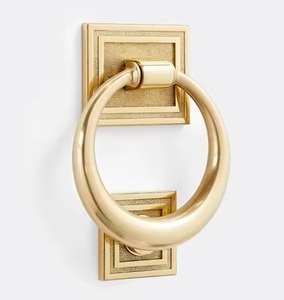 Aldaba de puerta de Metal de hierro fundido sólido, decoración de puerta delantera de estilo Retro, manija de anillo resistente, entrada de casa, Hardware clásico - Product Image 4